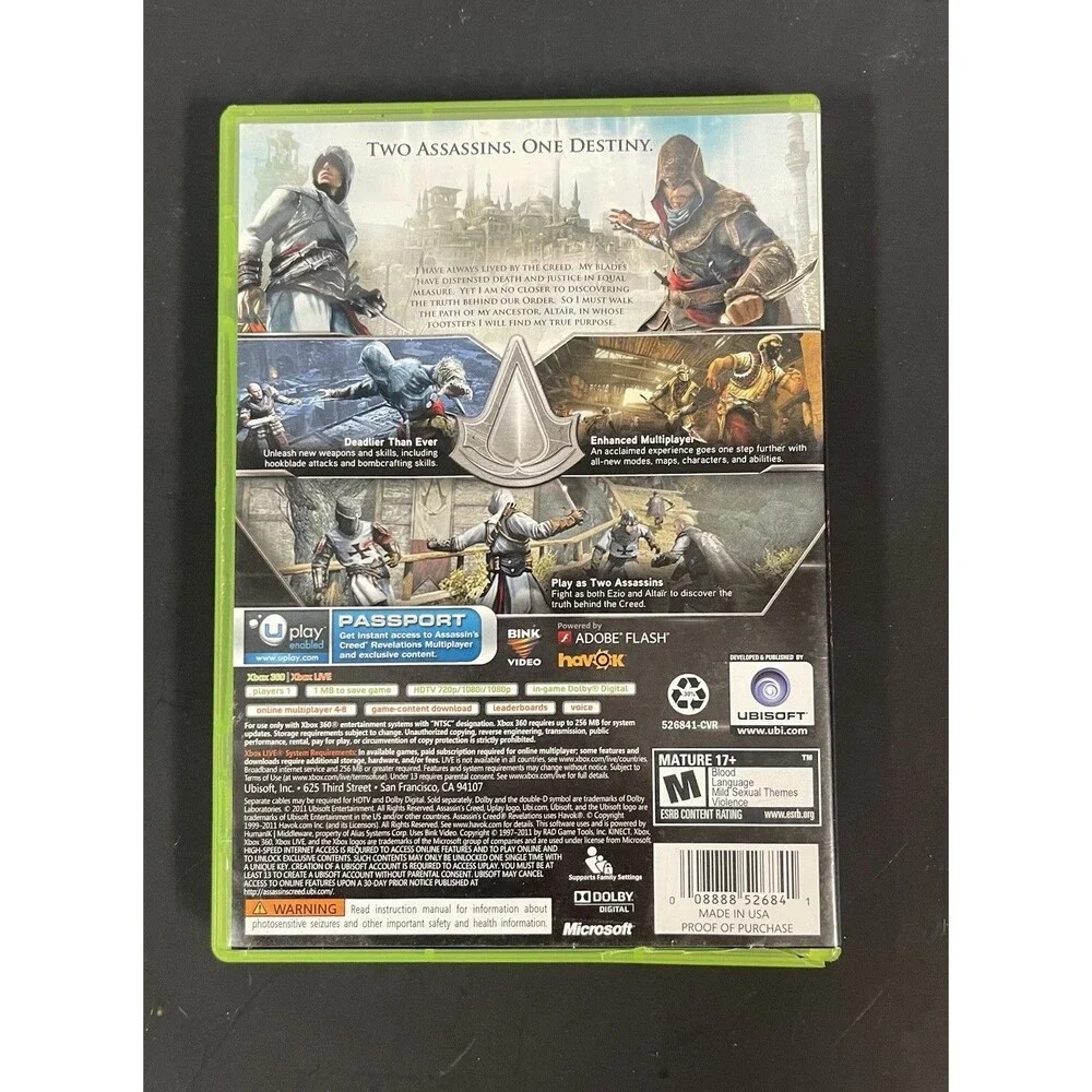 Assassin's Creed Revelations Xbox 360 - Complete CIB